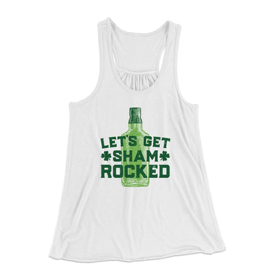 Let's Get Shamrocked Women's Flowey Tank Top White | Funny Shirt from Famous In Real Life