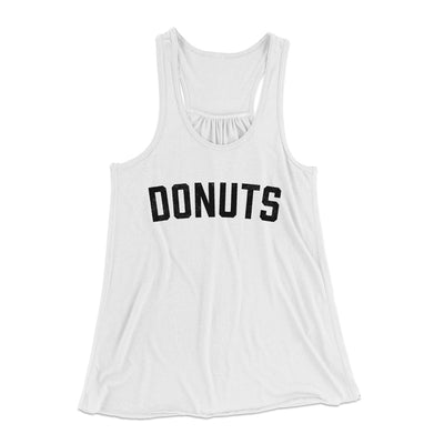 Donuts Women's Flowey Tank Top White | Funny Shirt from Famous In Real Life