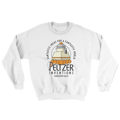Peltzer Inventions Ugly Sweater White | Funny Shirt from Famous In Real Life