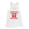 Hamilton Mustangs Women's Flowey Tank Top White | Funny Shirt from Famous In Real Life