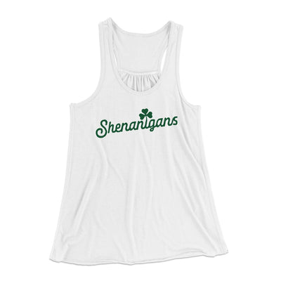 Shenanigans Women's Flowey Tank Top White | Funny Shirt from Famous In Real Life