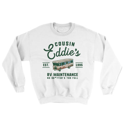 Cousin Eddie's RV Maintenance Funny Movie Men/Unisex Ugly Sweater White | Funny Shirt from Famous In Real Life