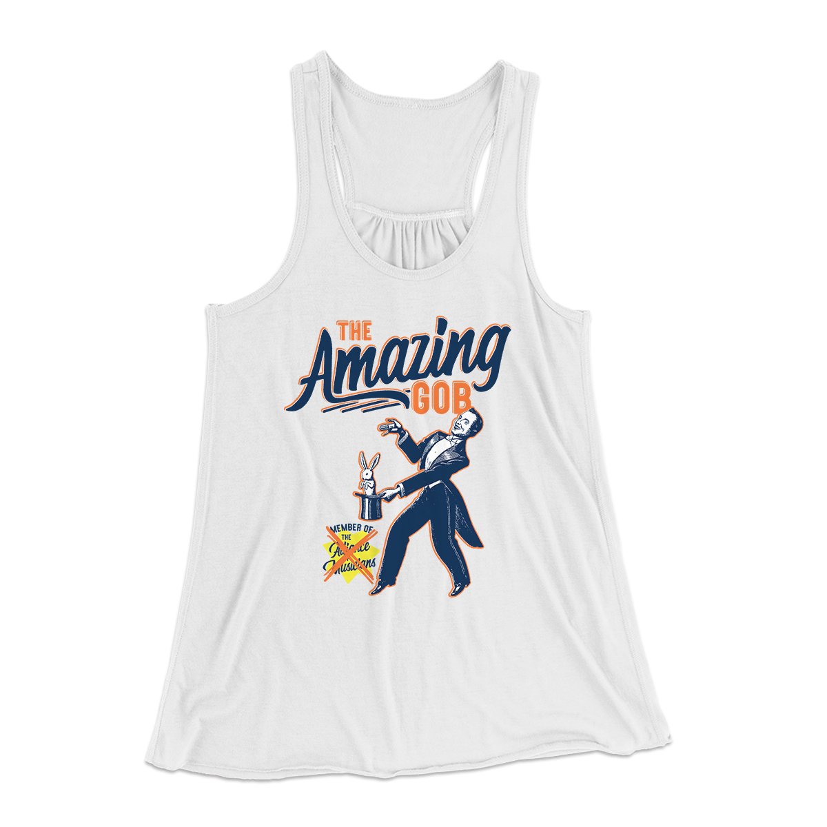 The Amazing GOB Women's Flowey Tank Top White | Funny Shirt from Famous In Real Life