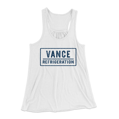 Vance Refrigeration Women's Flowey Tank Top White | Funny Shirt from Famous In Real Life