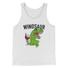 Winosaur Funny Men/Unisex Tank Top White/ Black | Funny Shirt from Famous In Real Life