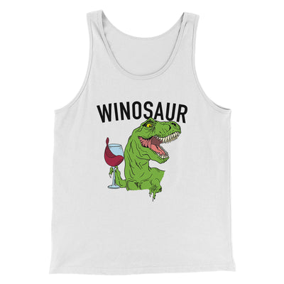 Winosaur Men/Unisex Tank Top White/ Black | Funny Shirt from Famous In Real Life