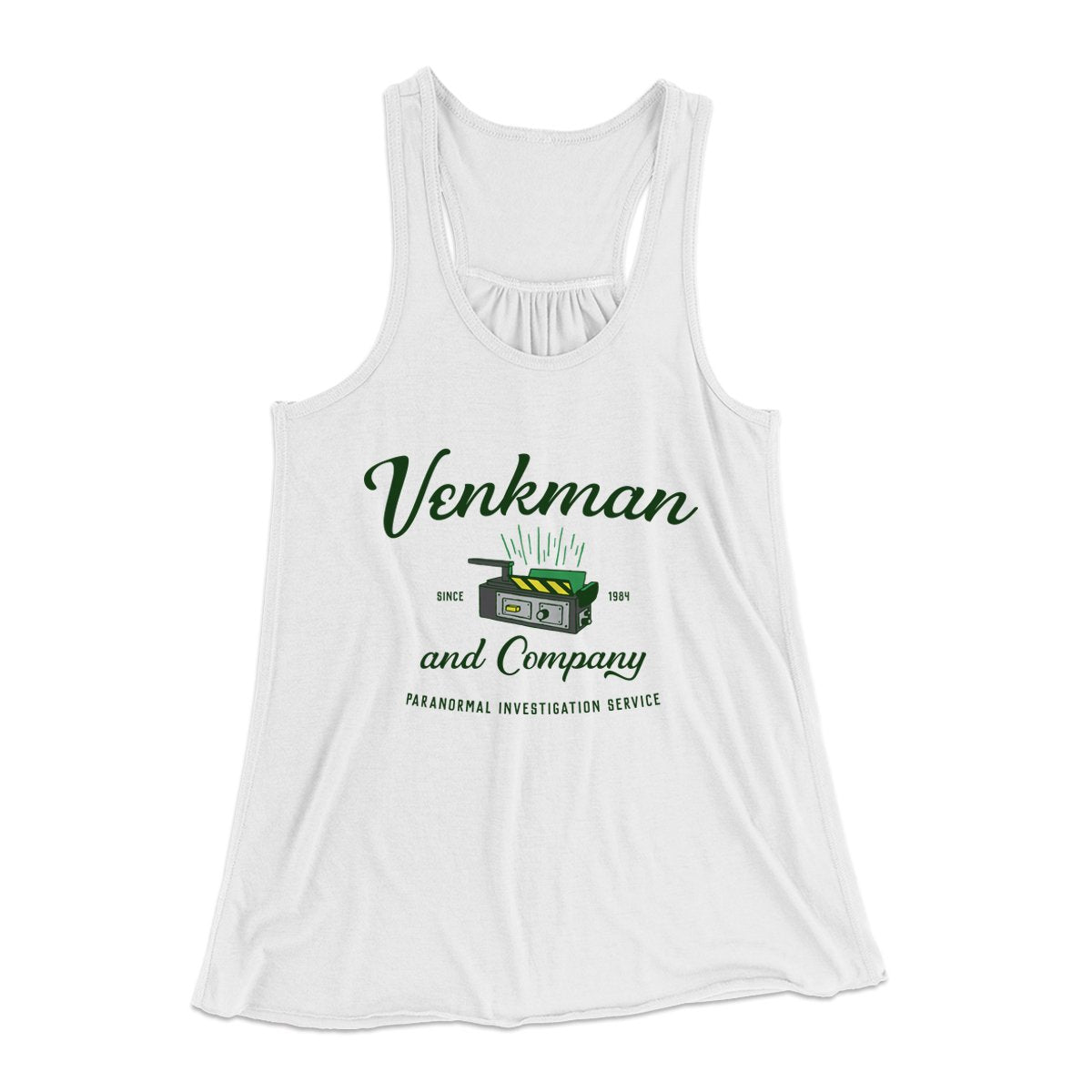 Venkman and Company Women's Flowey Tank Top White | Funny Shirt from Famous In Real Life