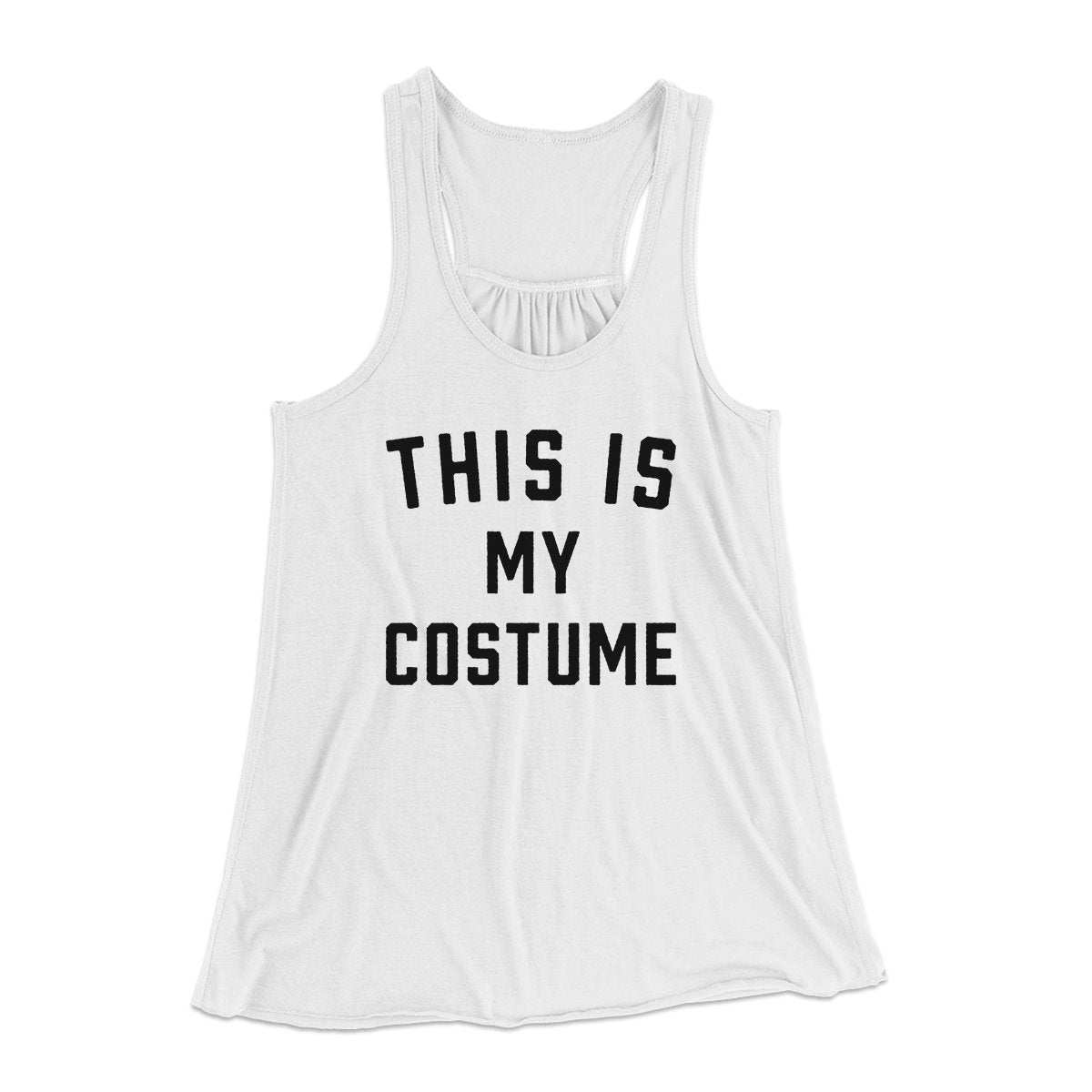 This Is My Costume Women's Flowey Tank Top White | Funny Shirt from Famous In Real Life