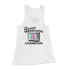 Television Marathon Champion Funny Women's Flowey Tank Top White | Funny Shirt from Famous In Real Life
