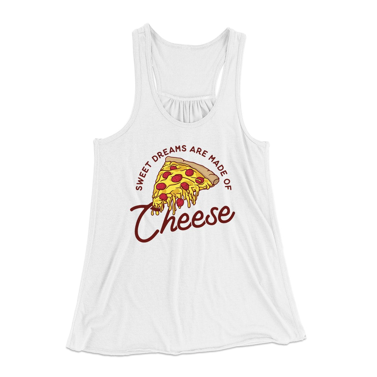 Sweet Dreams Are Made Of Cheese Women's Flowey Tank Top | Funny Shirt from Famous In Real Life