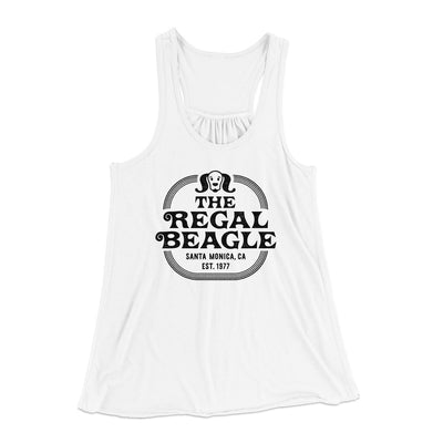 The Regal Beagle Women's Flowey Tank Top White | Funny Shirt from Famous In Real Life