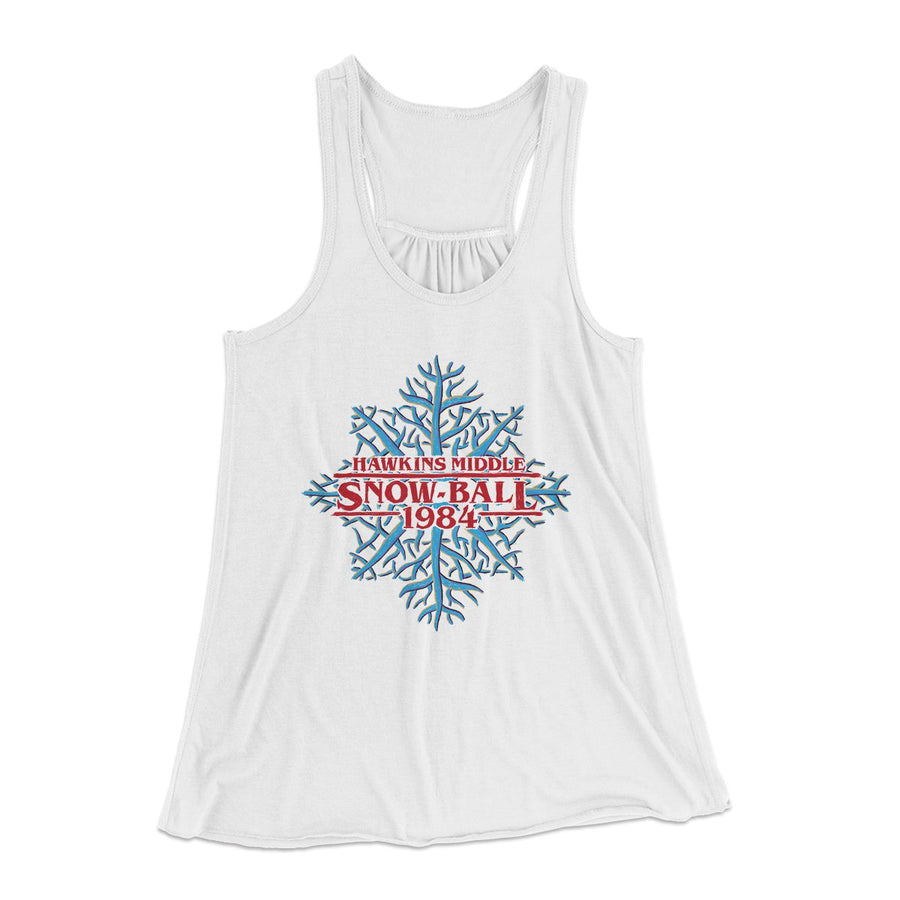 Hawkins Middle Snow Ball Women's Flowey Tank Top | Funny Shirt from Famous In Real Life