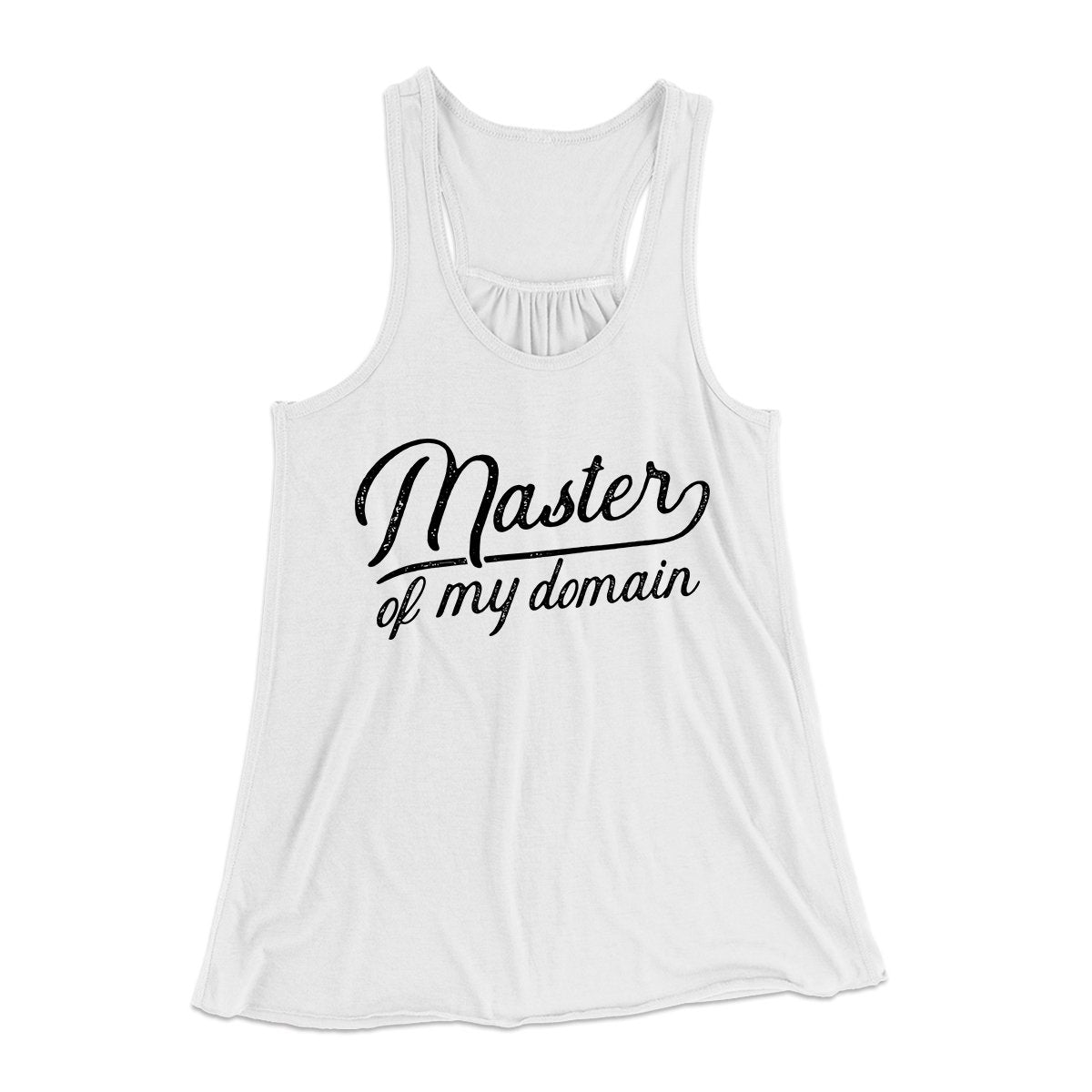 Master of my Domain Women's Flowey Tank Top White | Funny Shirt from Famous In Real Life