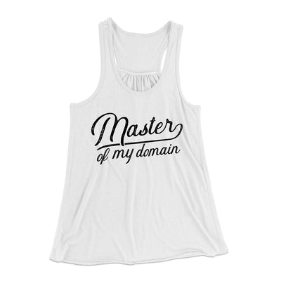 Master of my Domain Women's Flowey Tank Top White | Funny Shirt from Famous In Real Life
