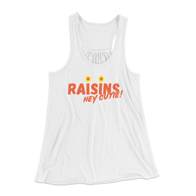 Raisins Women's Flowey Tank Top White | Funny Shirt from Famous In Real Life