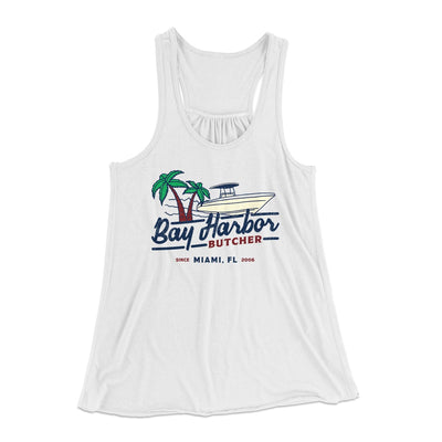 Bay Harbor Butcher Women's Flowey Tank Top White | Funny Shirt from Famous In Real Life