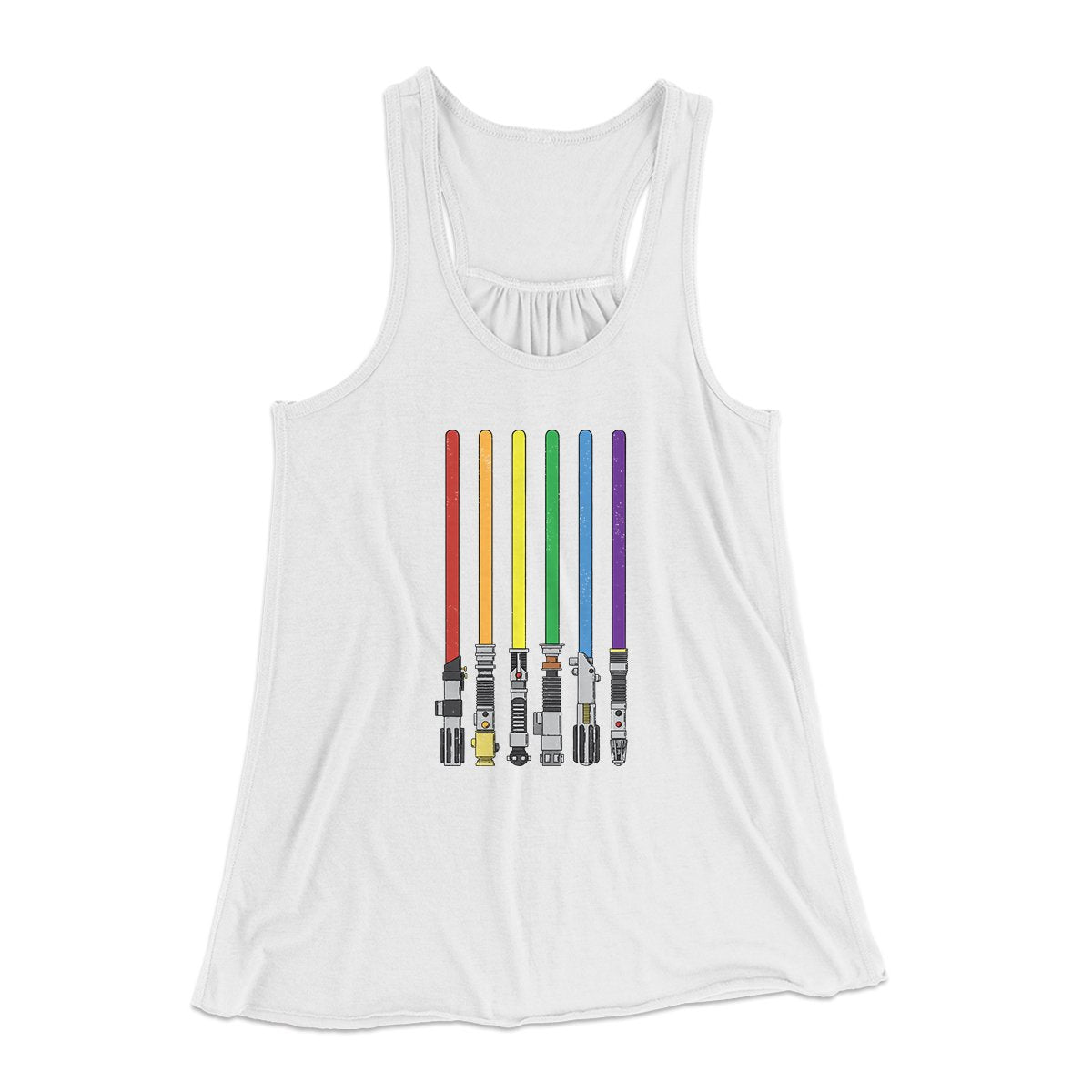 Lightsaber Color Rainbow Women's Flowey Tank Top | Funny Shirt from Famous In Real Life