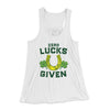 Zero Lucks Given Women's Flowey Tank Top White | Funny Shirt from Famous In Real Life