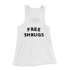 Free Shrugs Funny Women's Flowey Tank Top White | Funny Shirt from Famous In Real Life