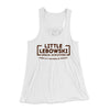 Little Lebowski Urban Achievers Women's Flowey Tank Top White | Funny Shirt from Famous In Real Life