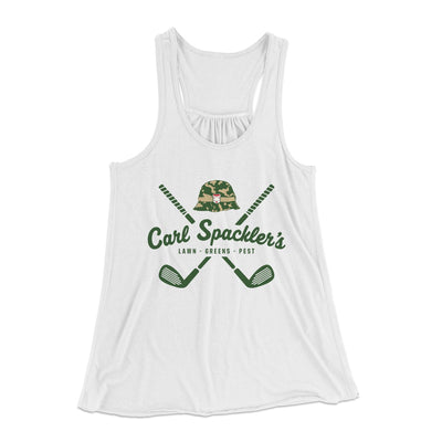 Carl Spackler's Groundskeeping Women's Flowey Tank Top White | Funny Shirt from Famous In Real Life