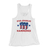 Star Spangled Hammered Women's Flowey Tank Top White | Funny Shirt from Famous In Real Life