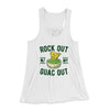 Rock Out With My Guac Out Women's Flowey Tank Top White | Funny Shirt from Famous In Real Life