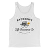Ryerson's Life Insurance Funny Movie Men/Unisex Tank Top White/Black | Funny Shirt from Famous In Real Life
