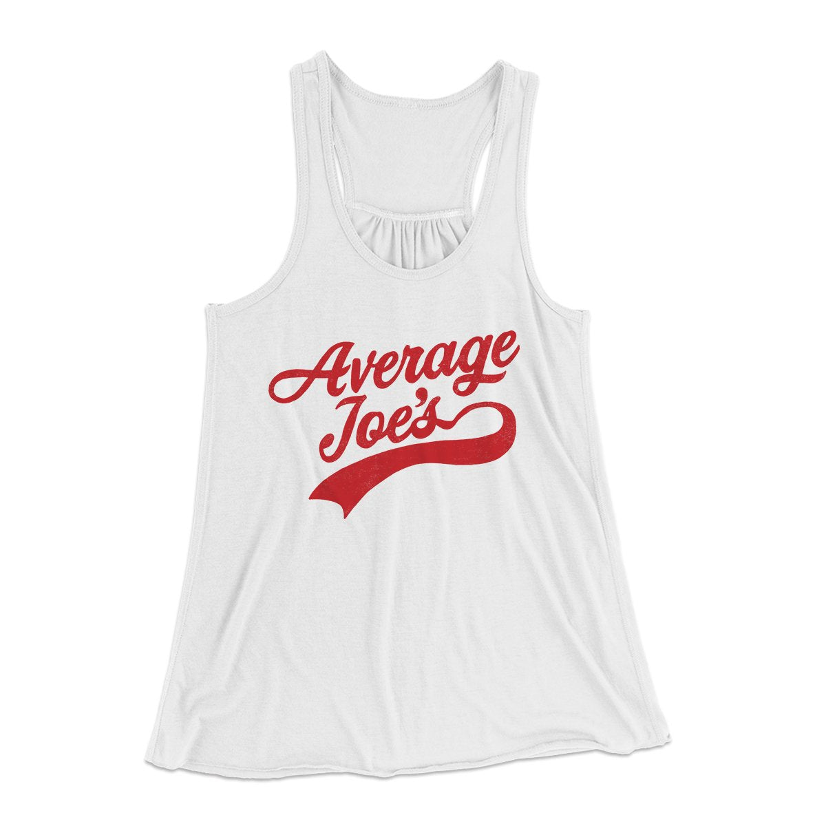Average Joe's Team Uniform Women's Flowey Tank Top White | Funny Shirt from Famous In Real Life