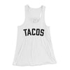 Tacos Women's Flowey Tank Top White | Funny Shirt from Famous In Real Life