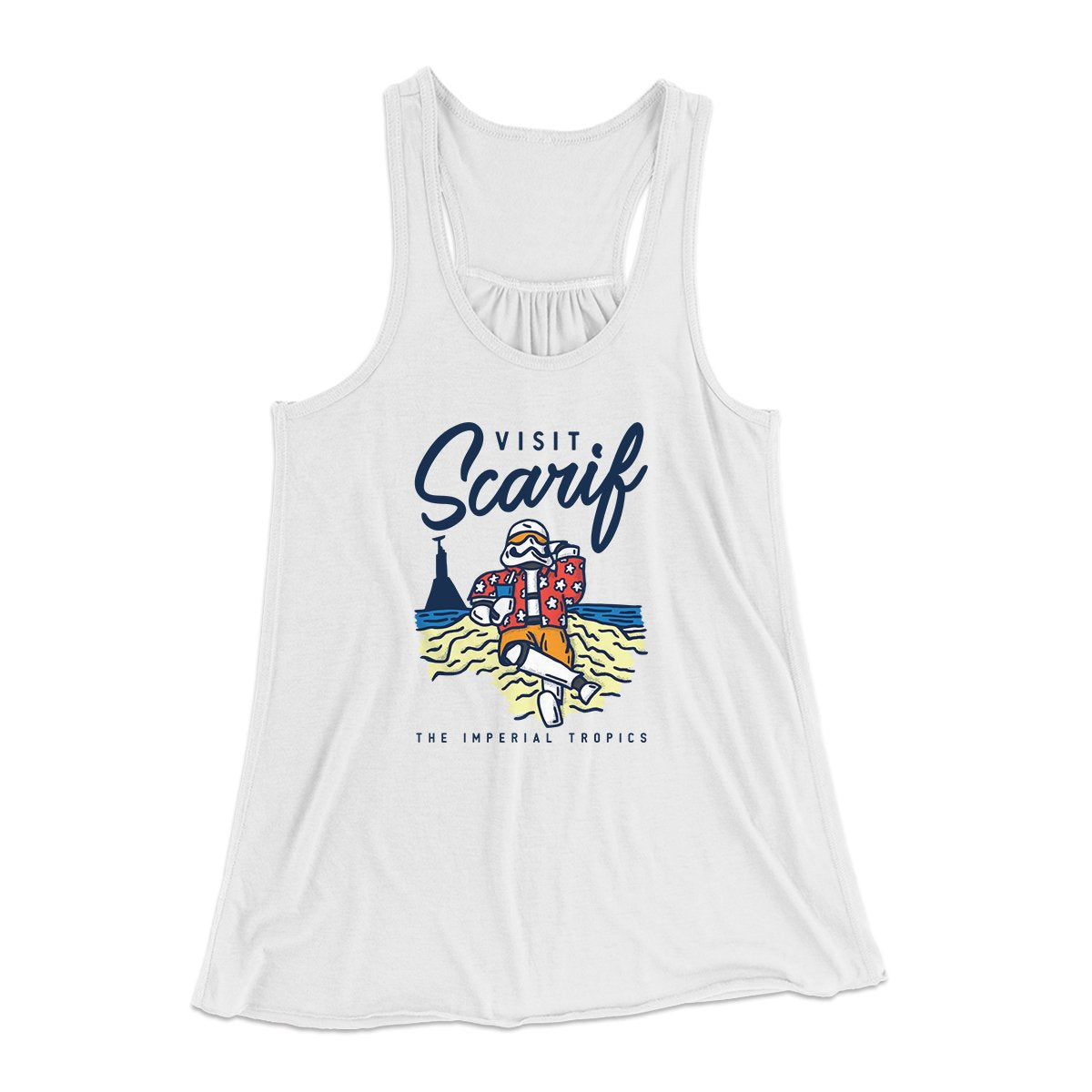 Visit Scarif Women's Flowey Tank Top | Funny Shirt from Famous In Real Life