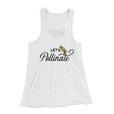 Let's Pollinate Women's Flowey Tank Top White | Funny Shirt from Famous In Real Life