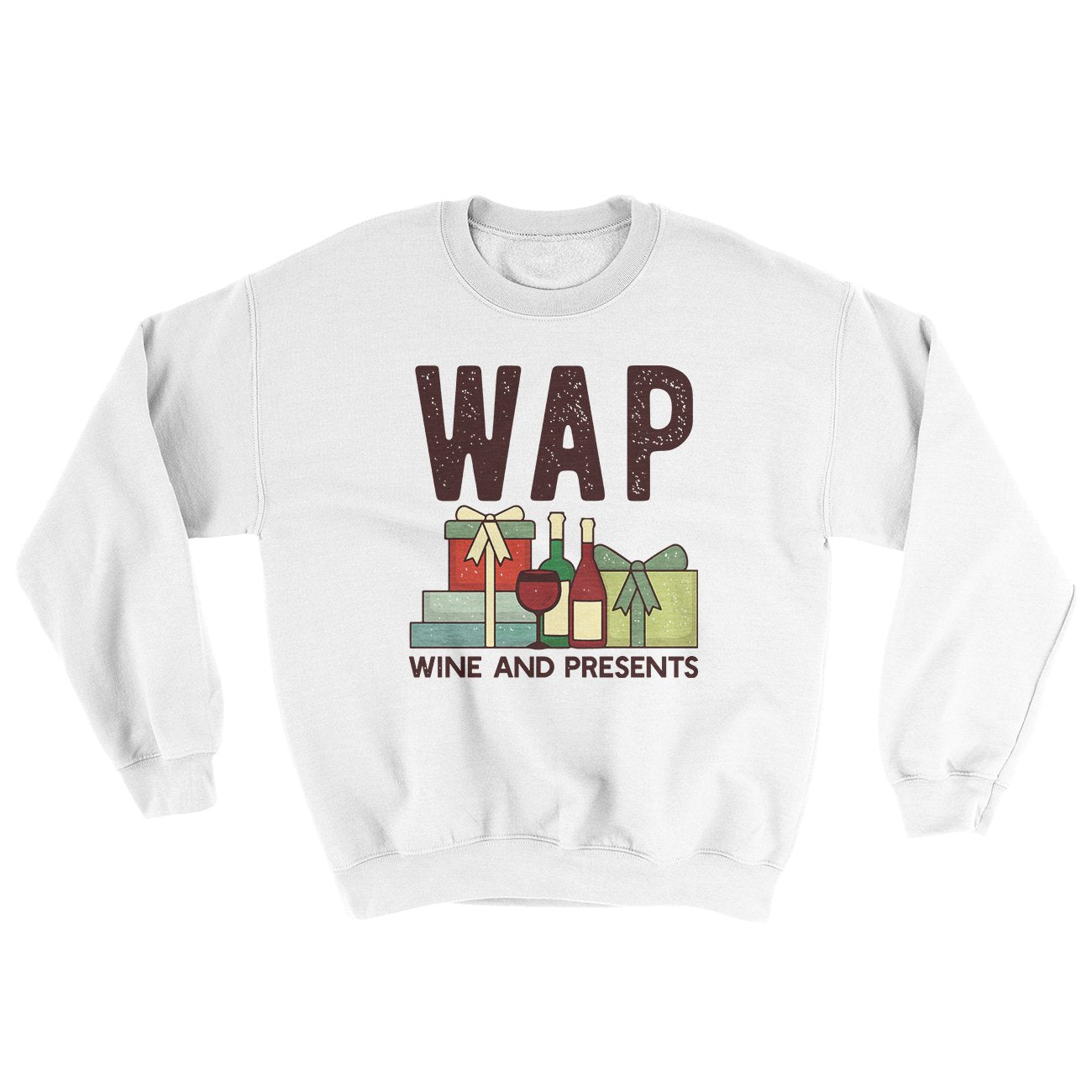 WAP- Wine & Presents Ugly Sweater | Funny Shirt from Famous In Real Life