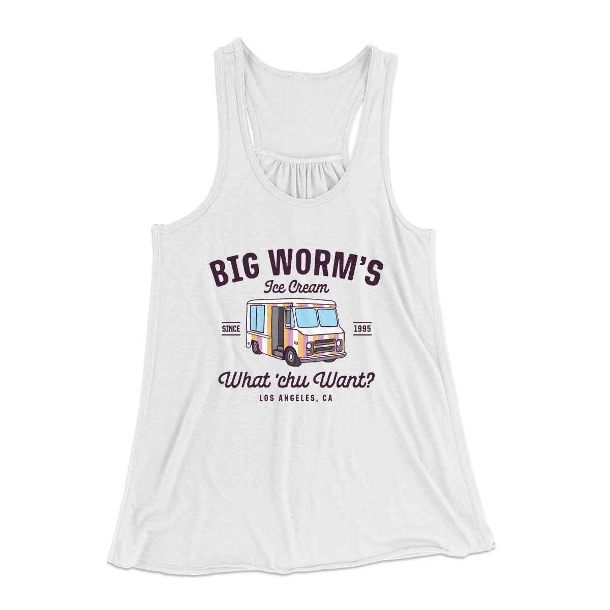 Big Worm's Ice Cream Women's Flowey Tank Top | Funny Shirt from Famous In Real Life
