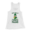 Say Hello To My Little Friend Women's Flowey Tank Top White | Funny Shirt from Famous In Real Life