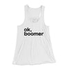 OK, Boomer Funny Women's Flowey Tank Top White | Funny Shirt from Famous In Real Life