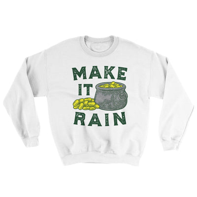 Make it Rain Ugly Sweater White | Funny Shirt from Famous In Real Life