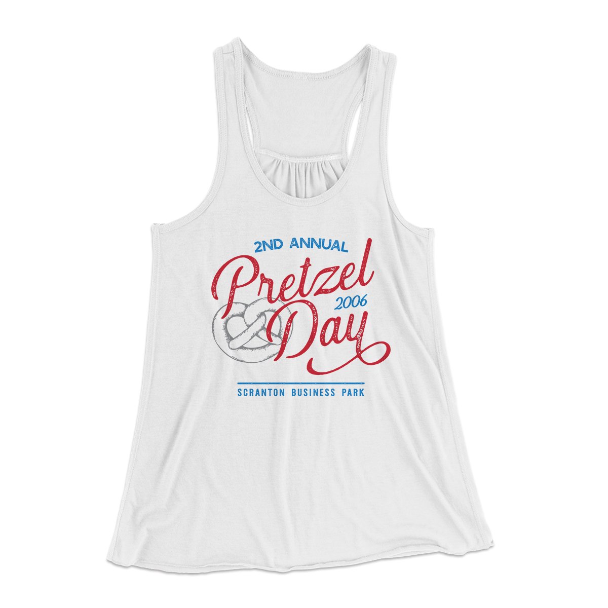 Pretzel Day Women's Flowey Tank Top | Funny Shirt from Famous In Real Life