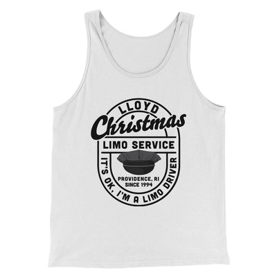 Lloyd Christmas Limo Service Funny Movie Men/Unisex Tank Top White/Black | Funny Shirt from Famous In Real Life