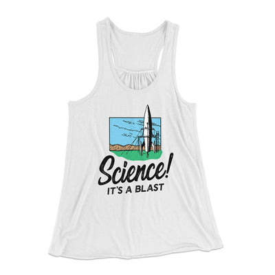 Science! It's a Blast Women's Flowey Tank Top White | Funny Shirt from Famous In Real Life