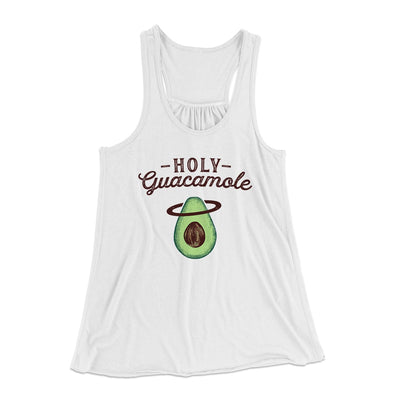Holy Guacamole Women's Flowey Tank Top White | Funny Shirt from Famous In Real Life