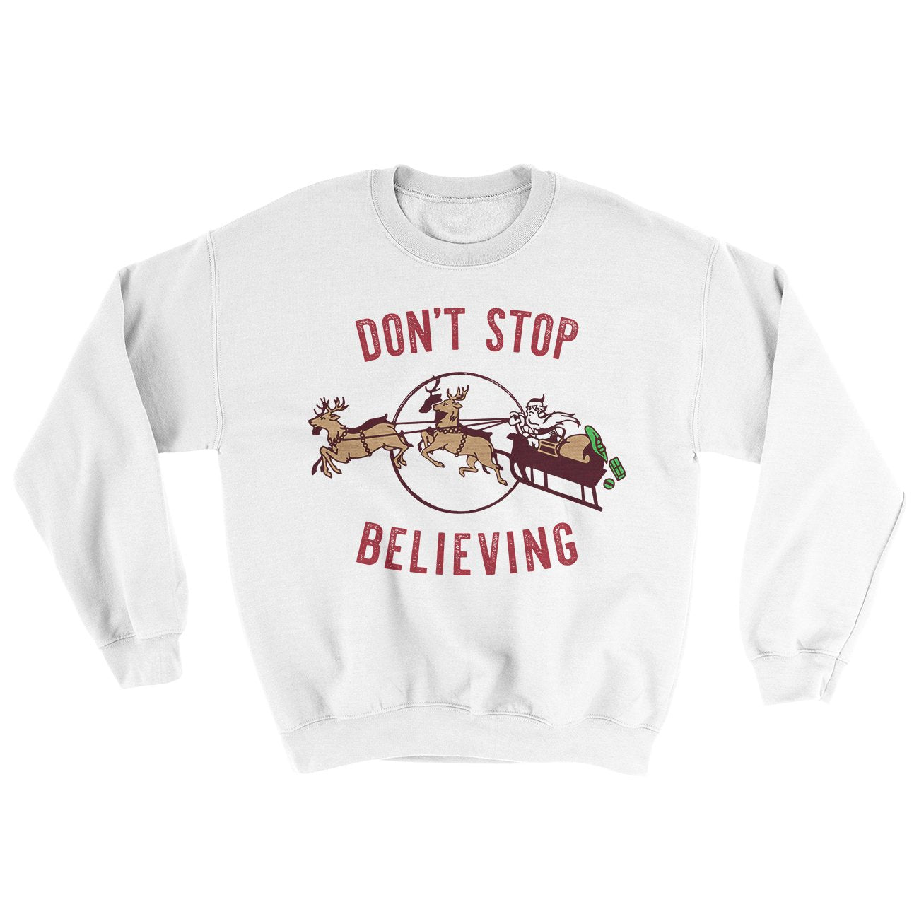 Don't Stop Believing Men/Unisex Ugly Sweater | Funny Shirt from Famous In Real Life