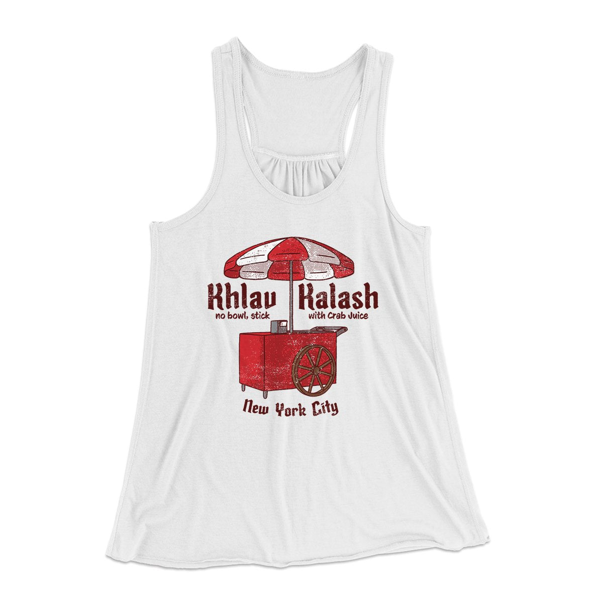 Khlav Kalash Women's Flowey Tank Top White | Funny Shirt from Famous In Real Life