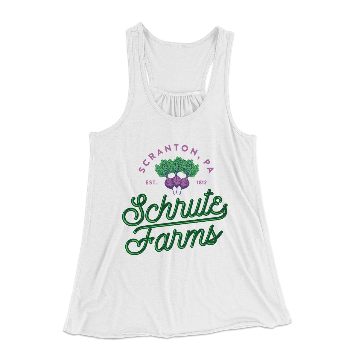 Schrute Farms Women's Flowey Tank Top | Funny Shirt from Famous In Real Life