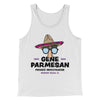 Gene Parmesan Men/Unisex Tank Top White/Black | Funny Shirt from Famous In Real Life