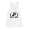 Crate Challenge Survivor 2021 Funny Women's Flowey Tank Top White | Funny Shirt from Famous In Real Life