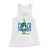 Enjoy the Little Things Women's Flowey Tank Top White | Funny Shirt from Famous In Real Life