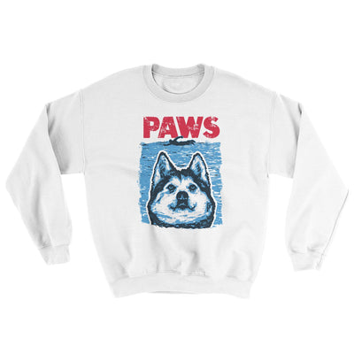 PAWS Dog Ugly Sweater White | Funny Shirt from Famous In Real Life