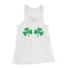 Shamrock Bra Women's Flowey Tank Top White | Funny Shirt from Famous In Real Life