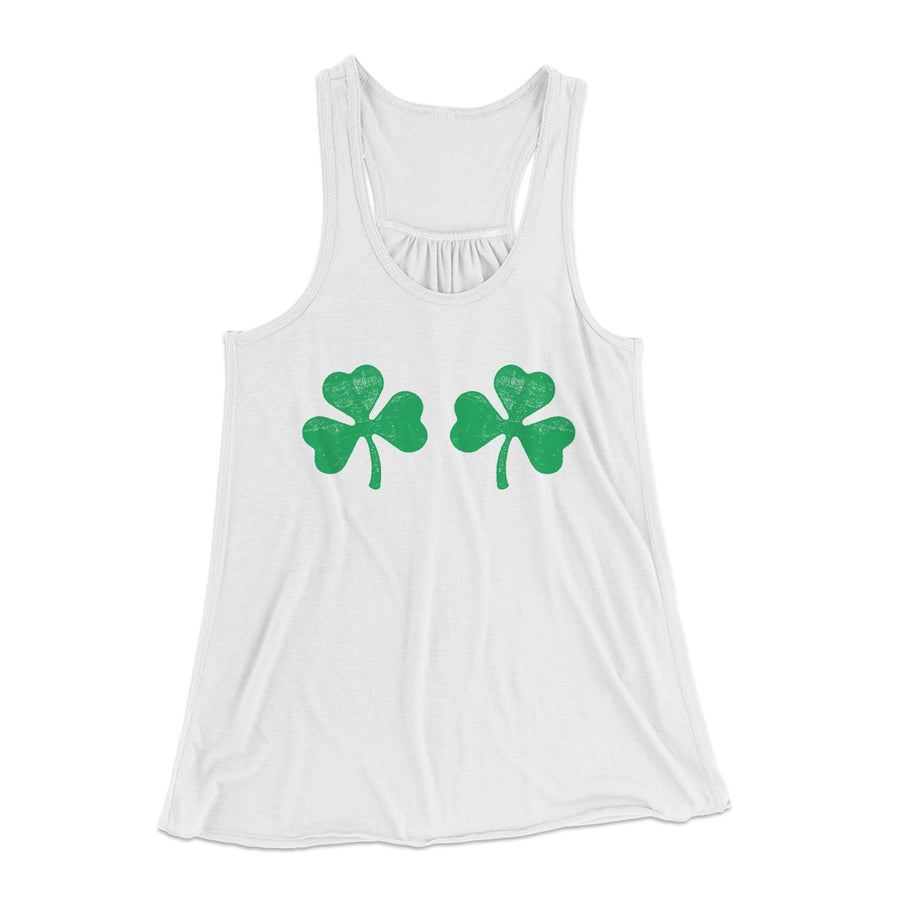 Shamrock Bra Women's Flowey Tank Top | Funny Shirt from Famous In Real Life
